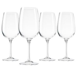 Bormioli Spazio Large Wine Glasses, Clear, 17 oz (Set of 4)